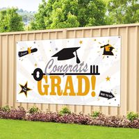 Large Fabric Graduation Party Banner 78''x45'' for Graduation Party Supplies 2020, Photo Prop/Booth Backdrop, Graduation Decorations Indoor/Outdoor