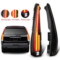 MOSTPLUS LED Tail Lights Cadillac Style Rear for 2007-2014 Chevy Tahoe Suburban GMC Yukon Denali Smoked Tinted Style Set of 2