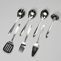 Chef Craft 42061 Stainless Steel Serving Tool Set, Silver