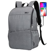 Laptop Backpack with USB Charging Port Anti-Theft[Water Resistant] College Bookbag School Business Travel Backpack Computer Backpack for Men Women Fits up to 16-inch Notebook (Gray)