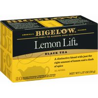 Bigelow Lemon Lift Black Tea Bags 20-Count Boxes (Pack of 6), 120 Tea Bags Total.  Caffeinated Individual Black Tea Bags, for Hot Tea or Iced Tea, Drink Plain or Sweetened with Honey or Sugar