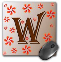 3dRose LLC 8 x 8 x 0.25 Inches Monogram Smudge Art Monograms are a Vibrant and Versatile Collection Pattern Mouse Pad (mp_48896_1)