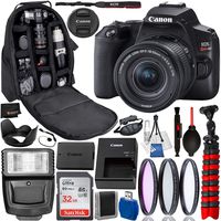 Canon EOS Rebel SL3 DSLR Camera (Black) with 18-55mm IS STM Professional Bundle 3453C002 USA : Includes- 32GB SanDisk Highspeed Memory Card + 50" Tripod + Professional Backpack + 3pc Filter Kit + More