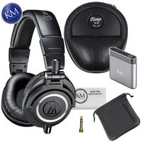 Audio-Technica ATH-M50x Monitor Headphones (Black) + Premium Headphone Bundle