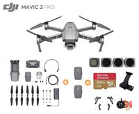DJI Mavic 2 Pro Drone Quadcopter withTwo Extra Batteries, Ultimate Bundle, with 64GB SD Card, Filter Set (CPL ND8 ND16 ND32), Landing Gear, Landing Pad and iPad Holder