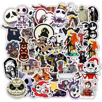 50Pcs Corpse Bride Halloween Waterproof Stickers for Water Bottles Laptop Car Motorcycle Bicycle Bike Skateboard Guitar