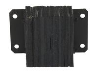 Vestil 1012-4.5 Horizontal Laminated Dock Bumper, Fabric Reinforced Rubber, Rectangular, 4 Holes, 10" Height, 12" Width, 4-1/2" Depth
