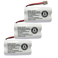 BAOBIAN BBTY0651101 cordless phone battery Compatible with for Uniden BT1007 BT-1007 BT904 BT-904 BT1015 BT-1015 BBTY0460001 BBTY0510001 BBTY0624001 BBTY0700001 Panasonic HHR-P506 HHR-P506A(Pack of 3)