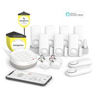 Kangaroo Home Security System | 14-Piece Kit | Alexa and Google Home Compatible | Pet-Friendly | WiFi & App-Based | | Alarm, 7 Motion + Entry Sensors, 2 Climate Sensors, 4 RooTags, Kangaroo Complete