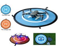 Qubuy Drone Landing Pad with LED Litghts, Drone and Quadcopter 30 inch Portable Fast-Fold Waterproof RC Aircraft Soft Helipad for DJI Phantom 2/3/4/4 Pro, Inspire 1/2, Mavic AIR/Pro,Karma & More