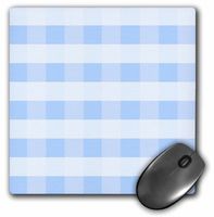 3dRose LLC 8 X 8 X 0.25 Inches Blue and White Check Mouse Pad (mp_24746_1)