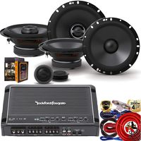 Rockford Fosgate R250X4 Prime 250 Watts 4-Channel Amplifier + (2) Alpine SPS-610C 6-1/2" 2-Way Component Speaker + (2) SPS-610 6-1/2" 2-Way Speaker + Amp Kit