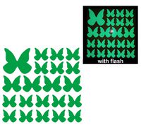 Light Green Butterfly 21 Pcs Butterflies Safety 3M Decal Reflective Reflector Flash Night Vinyl For Sport Motorbike Helmet Motorcycle Bike Bicycle Racing Car Badge Sticker Door Window Tailgate Truck Trunk Side Decals Rear Emblem Laptop Notebook Mac