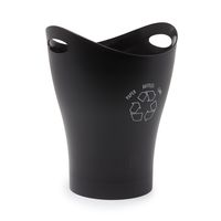 Umbra Garbino Recycling Bin for the Office - Recycling bin with handles, clearly marked recycling logo, Small Recycling Bin for the Office, Black/White