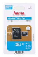 DURAGADGET HAMA 16 GB MicroSDHC Class 10 UHS-I Memory Card (with MicroSD to SD Adapter) - Compatible with The SJCAM SJ360 | SJ6 Legend Air | SJ6 Legend