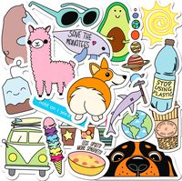 Laptop Stickers for Water Bottles Big 19-Pack Cute,Waterproof,Aesthetic,Trendy Stickers for Teens,Girls Perfect for Waterbottle, Phone, Made in US