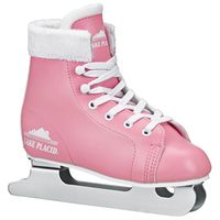 Lake Placid Starglide Girl's Double Runner Figure Ice Skate, Pink/White, 1