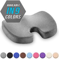 Seat Cushion - Car Seat Butt Pillow, Hip Support for Office Chair and Wheelchair - Coccyx Orthopedic Memory Foam Pad for Tailbone, Sciatica, Back Pain Relief - (Grey)