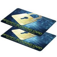 RFID Blocking Card-NFC Contactless Cards Protection for ID's, Passports and Chip Bank Cards-Theft Blocking Wallet Protector,Waterproof,Slim Design -1 Card Protects Your Entire Wallet-2 Packs