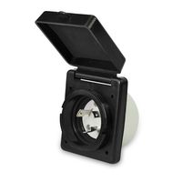 Leisure RV 125V 30 AMP Power Plug Twist Lock Inlet with 3 Stainless Steel Pins, Black (Black)