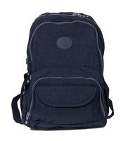 LITTLE AIDEN Medium Size Travel Nylon Casual Daypack School Backpack with Small Laptop/Tablet Compartment and Trolley Strap Sleeve for Travel for Men and Women (Navy Blue)