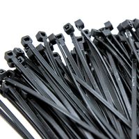 1000-Pack Heavy Duty 4 Inches (18lbs) Zip Cable Tie Down Strap Wire Uv Black Nylon Wrap