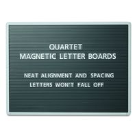 Quartet QRT903M Magnetic Wall Mount Letter Board, 36 x 24, Black, Gray Aluminum Frame