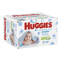 HUGGIES Refreshing Clean Baby Wipes, 3 Packs, 624 Total Wipes