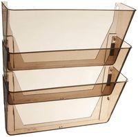 Officemate Wall File, Letter Size with Hanger Set, Smoke, Comes in 3 Pack (21443)