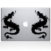 The Decal Guru Double Dragon MacBook Decal Vinyl Sticker - 15" MacBook Pro (2015 & Older) - Light Blue (1055-MAC-15P-LB)