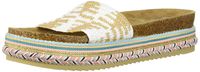 LFL by Lust for Life Women's LL-Pike Wedge Sandal, White Raffia, 9 Medium US