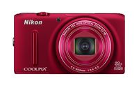 Nikon COOLPIX S9500 Wi-Fi Digital Camera with 22x Zoom and GPS (Red) (OLD MODEL)