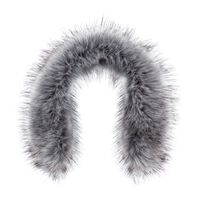 Futrzane Faux Fur Trim For Hood Replacement - Like Real Fur - Buttons Included (XS, Silver Fox)