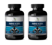 Muscle Booster for Men - Amino ACIDS Extra Strength 1000MG - l-tyrosine l-theanine - 2 Bottles 200 Capsules