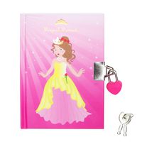 Princess Belle Pink 4 x 6 Inch Lined Lock and Key Journal Diary