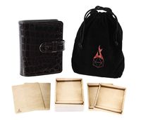 Forged Dice Co Spellbook of Incantations (Dragon Skin Edition) Spellbook Card Holder & Deck of Dry Erase Cards with Velvet Storage Bag - Storage for D&D Spell Book Monster Magic Item Cards