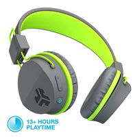 JLab Audio Neon Bluetooth Folding On-Ear Headphones | Wireless Headphones | 13 Hour Bluetooth Playtime | Noise Isolation | 40mm Neodymium Drivers | C3 Sound (Crystal Clear Clarity) | Graphite/Green