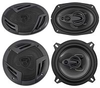 2) Rockville RV69.4A 6x9" 1000w 4-Way Car Speakers+2) 5.25" 600w 3-Way Speakers