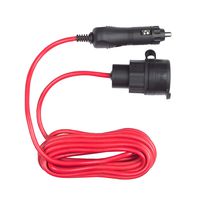 Wagan EL2599 Red and Black DC Socket Extension Cable (12V/24V)