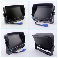 CAMSLEAD Vehicle Vision Safety Backup Camera System 7" Monitor Built-in DVR Recorder with Quad Split Screen Vehicle Side Camera Rear View Camera Monitor Kit for Truck Van Caravan Trailers Camper RV