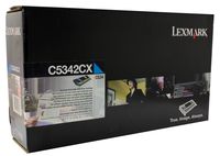 Lexmark Extra High Yield Cyan Toner Cartridge, 7000 Yield, For Use in Model C534 (C5342CX)