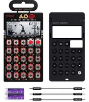 Teenage Engineering PO-28 Pocket Operator Robot Lead Synthesizer/Sequencer Bundle with CA-X Silicone Case, Blucoil 3-Pack of 7" Audio Aux Cables, and 2 AAA Batteries