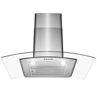 FIREBIRD 30" Wall Mount Stainless Steel Push Panel Kitchen Range Hood Cooking Fan