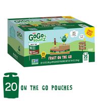 GoGo squeeZ Applesauce on the Go, Variety Pack (Apple Apple/Apple Cinnamon), 3.2 Ounce (20 Pouches), Gluten Free, Vegan Friendly, Healthy Snacks, Unsweetened, Recloseable, BPA Free Pouches