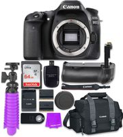 Canon EOS 80D 24.2MP CMOS Full HD Wi-Fi Enabled Digital SLR Camera (Body) + Accessory Bundle
