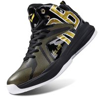 WETIKE Boys Basketball Shoes Equality Signature Comfortable Boys Shoes Breathable High Top Sneakers for Boys Non-Slip Little Kids Girls Basketball Shoes Running Cushion Kids Tennis Shoes Size 1 Black