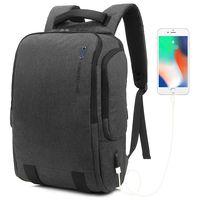 Travel Laptop Backpack, 17.3 Inch Laptops Backpack for Men Women with USB Charging Port, Water Resistant College School Computer Bag, Dark Grey