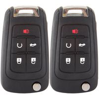 SCITOO Compatible with Keyless Entry, 2 New Replacement Keyless Entry Car 5btn Remote Key Fob Flip for OHT01060512