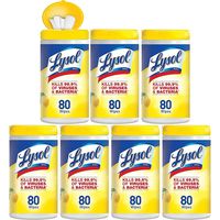 Lysol Disinfecting Wipes, Lemon and Lime Blossom, 80 Count (Pack of 7)