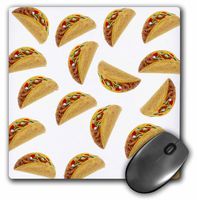 Print of Tacos Toss Repeat Pattern - Mouse Pad, 8 by 8 inches (mp_221648_1)